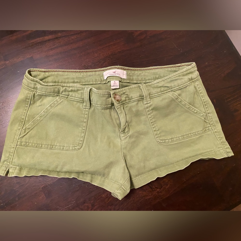 Hollister Light Green Jean Shorts
